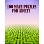 100 Maze Puzzles For Adults: A creative pig shaped maze book for mind relaxation with fun and more - Paperback