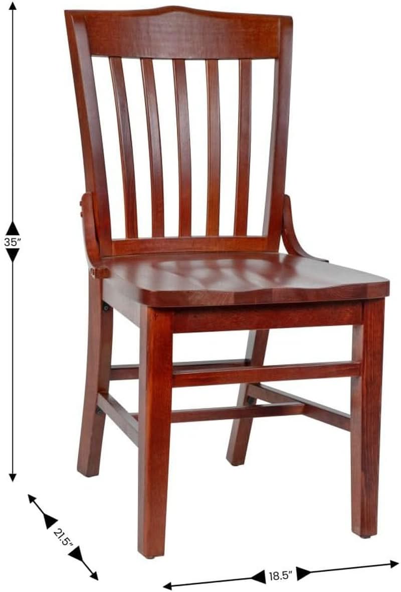Hercules Mahogany Schoolhouse Dining Chair For Restaurants