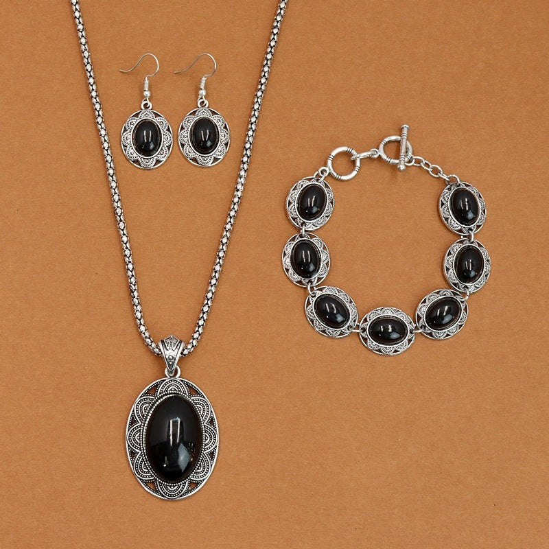 European And American Ethnic Bohemian Turquoise Necklace For Women
