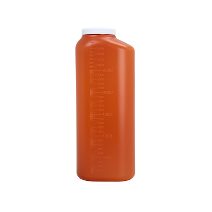 Dynarex 24-hour Urine Collection Container, 3000 mL - Orange, White (40 Count)