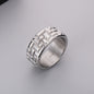 Round Stainless Steel Men's Back-shaped Glossy Ring