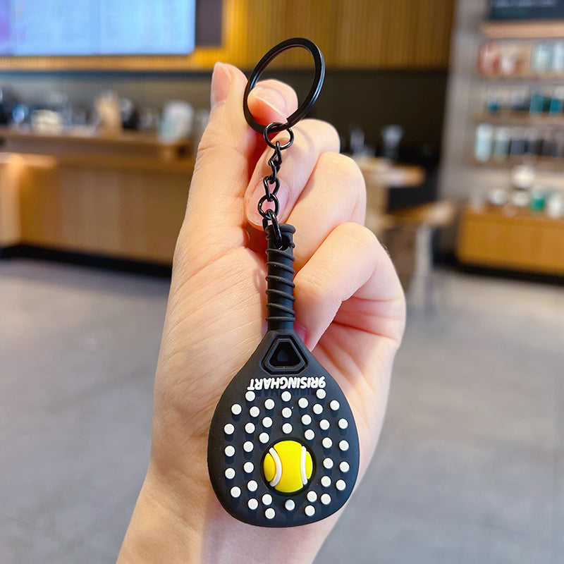 Creative Tennis Racket Sports Keychain Pendant