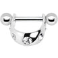 Silver 925 Clear Gem Mini Cartilage Shield Earring