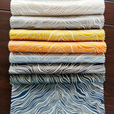 High Precision Gold Thread Wave Pattern Jacquard Fabric