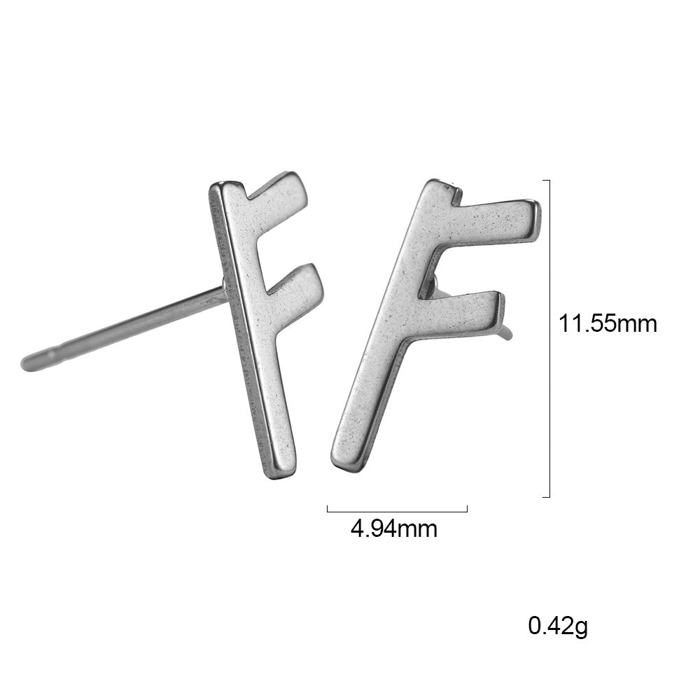 Nordic Rune Letter Earrings Made Of Stainless Steel