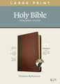 KJV Large Print Thinline Reference Bible, Filament Enabled Edition (Red Letter, Leatherlike, Brown/Mahogany, Indexed) - Imitation Leather
