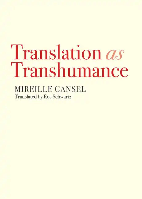 Translation as Transhumance - Paperback