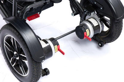 Wheelchair Electric Foldable All Terrain Aluminum 500W Dual Motor 41x24x39 In