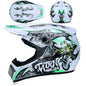Youth Off-Road Motorcycle Helmet - [green] | Lightweight Motocross Full Face Shield for Dirt Bike & ATV
