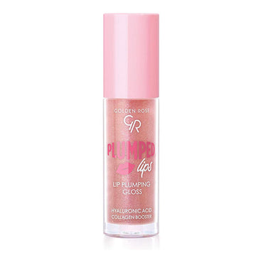 Golden Rose Lip Plumping Gloss No:206 - Hydrating, Non-Sticky, Plumps Lips with Hyaluronic Acid & Ginger Oil