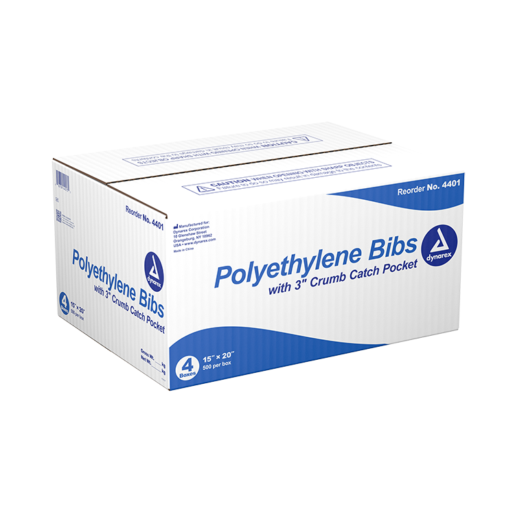 Dynarex Polyethylene Bibs (2000 Count)