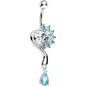 Aqua and Crystalline Dream Starlet Belly Ring