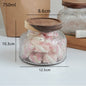 Vintage Relief Begonia Flower Glass Storage Tank
