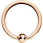 14G Rose Gold BCR Captive Ring 1/2 4mm Ball