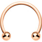 18G Rose Gold Circular Horseshoe Barbell 7/16 3mm Ball