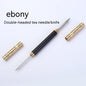 Double-headed Ruyi Golden Hoop Rod Tea Knife to Pry Copper Ebony Tea Needle
