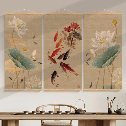 Traditional Bamboo Scroll Painting – Zen Wall Art