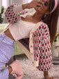 Floral Button Up Long Sleeve Cardigan