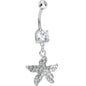 Clear Gem Gradient Starfish Belly Ring