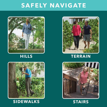 Collapsible Folding Walking Cane – Aluminum Alloy Adjustable Posture Cane