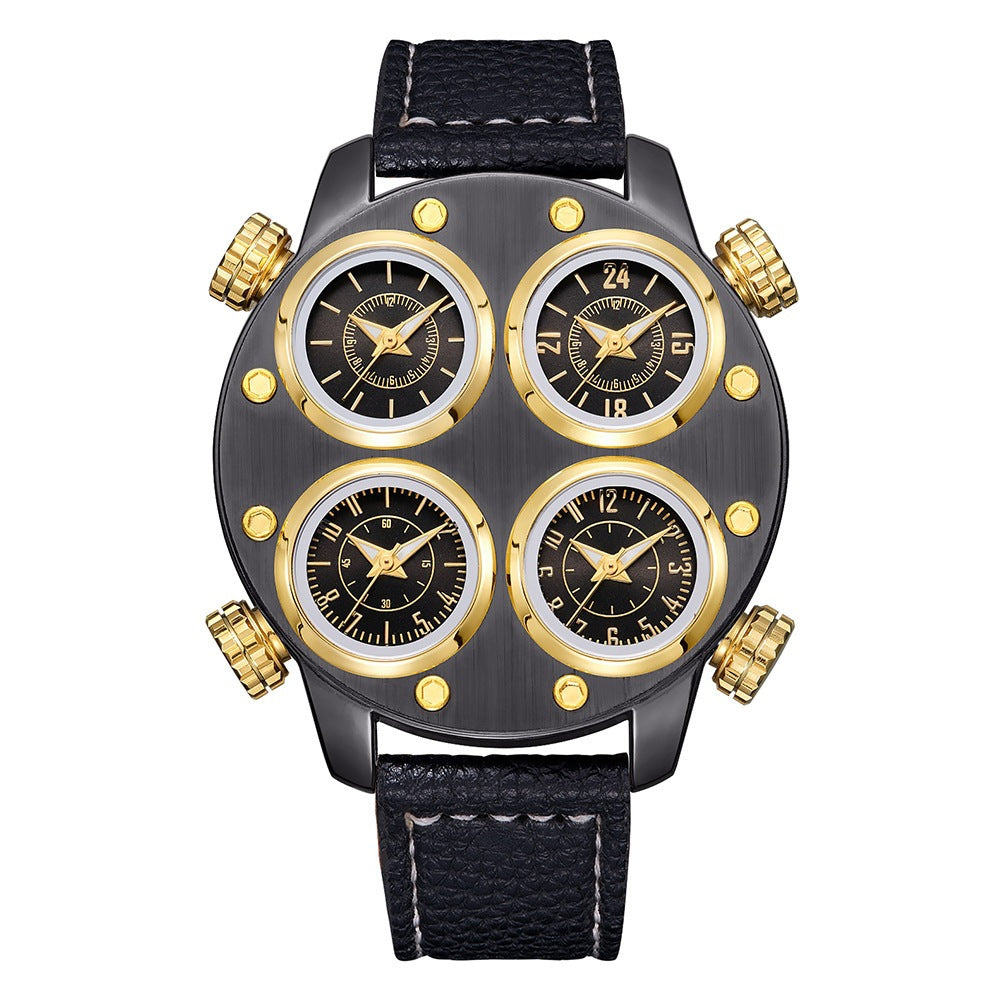 Mens Large-dial Quartz Watch