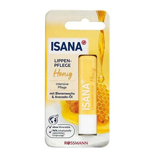 Isana Moisturizing Lip Balm with Beeswax and Avocado Oil - Dermatologically Tested, Natural Lip Care