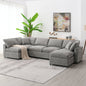 6-Seat U-Shape Modular Sofa with Ottoman, 130