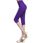 Plus Fat Plus Size Candy Color Cropped Slim-leg Pants