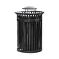 45-Gallon Heavy-Duty Commercial Round Waste Bin With Rain Bonnet Lid (SAK94380)