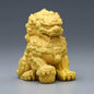 Solid Wood Carving Decorative Ornaments Of Forbidden City Lion ，Handmade，Home Lucky Mascot， Chinese Characteristic Animal Statue