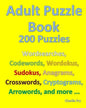 Adult Puzzle Book: 200 Puzzles - Paperback