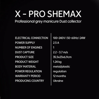 SHEMAX Style X-Pro Pink Nail Dust Collector