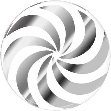 24mm Clear Acrylic Pinwheel Saddle Plug