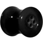 0G Acrylic Black Button Saddle Plug