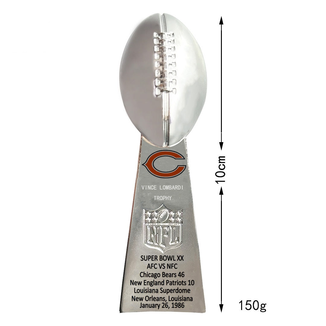 1985 Chicago Bears Championship Ring & Trophy Set– Gold or Silver Replica