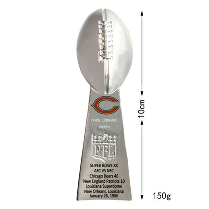 1985 Chicago Bears Championship Ring & Trophy Set– Gold or Silver Replica