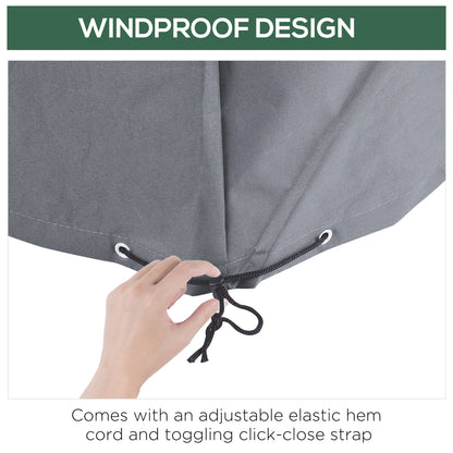 Outdoor Sectional Cover Oxford Fabric Gray Waterproof 97 x 65 x 26 In