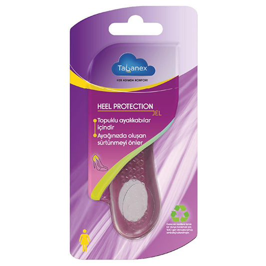 Tabanex Heel Protection Gel Insole: Ultimate Comfort & Friction Relief for High Heels - Reusable, Transparent Heel Pads