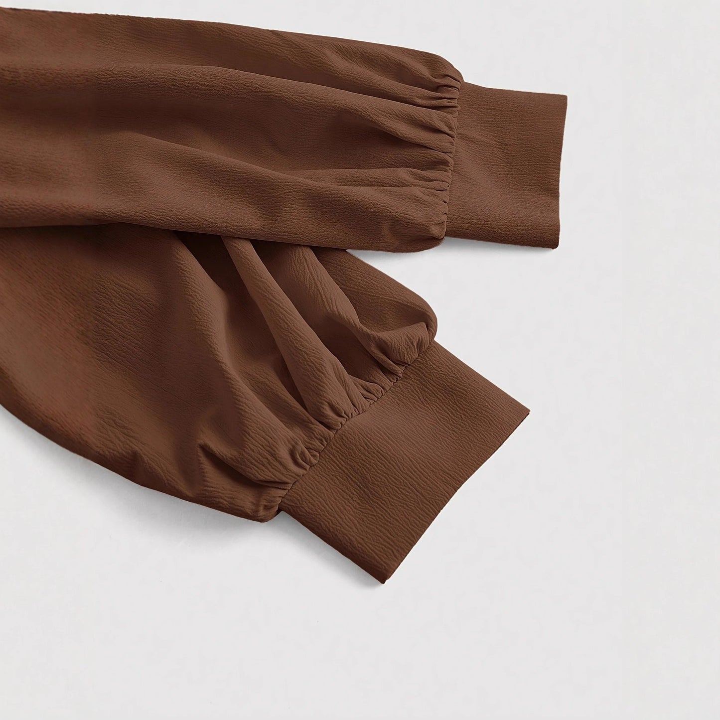 New Stylish Chic Niche-design Irregular Coffee-colored Shirt
