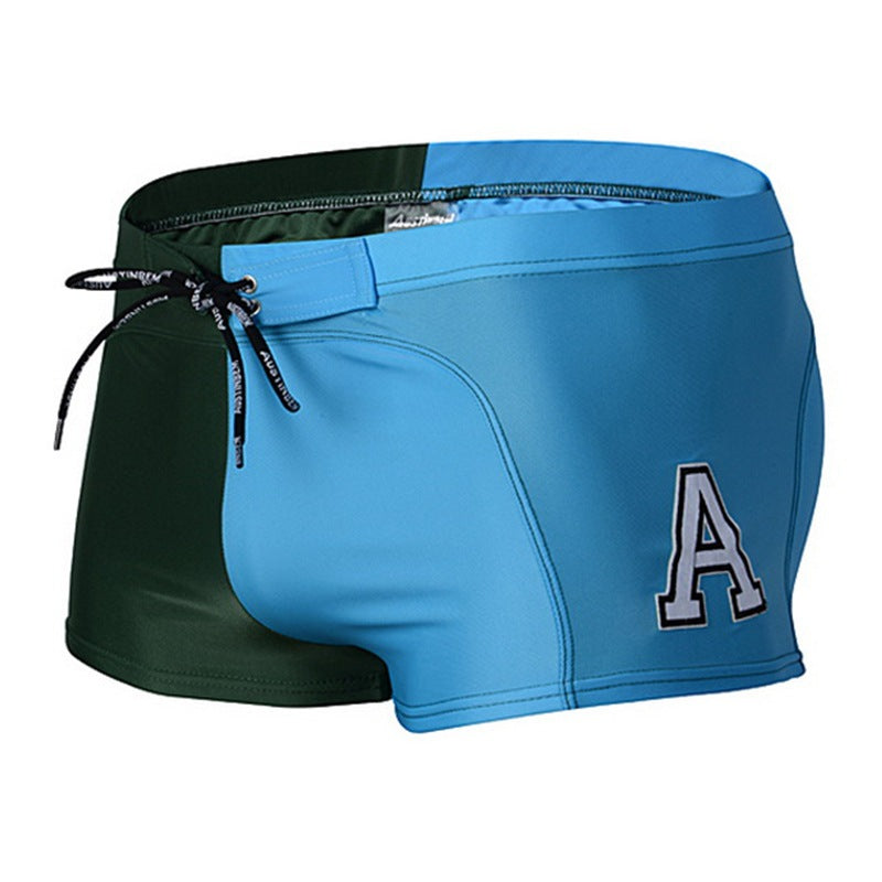 Mens Nylon Boxer Swim Trunks