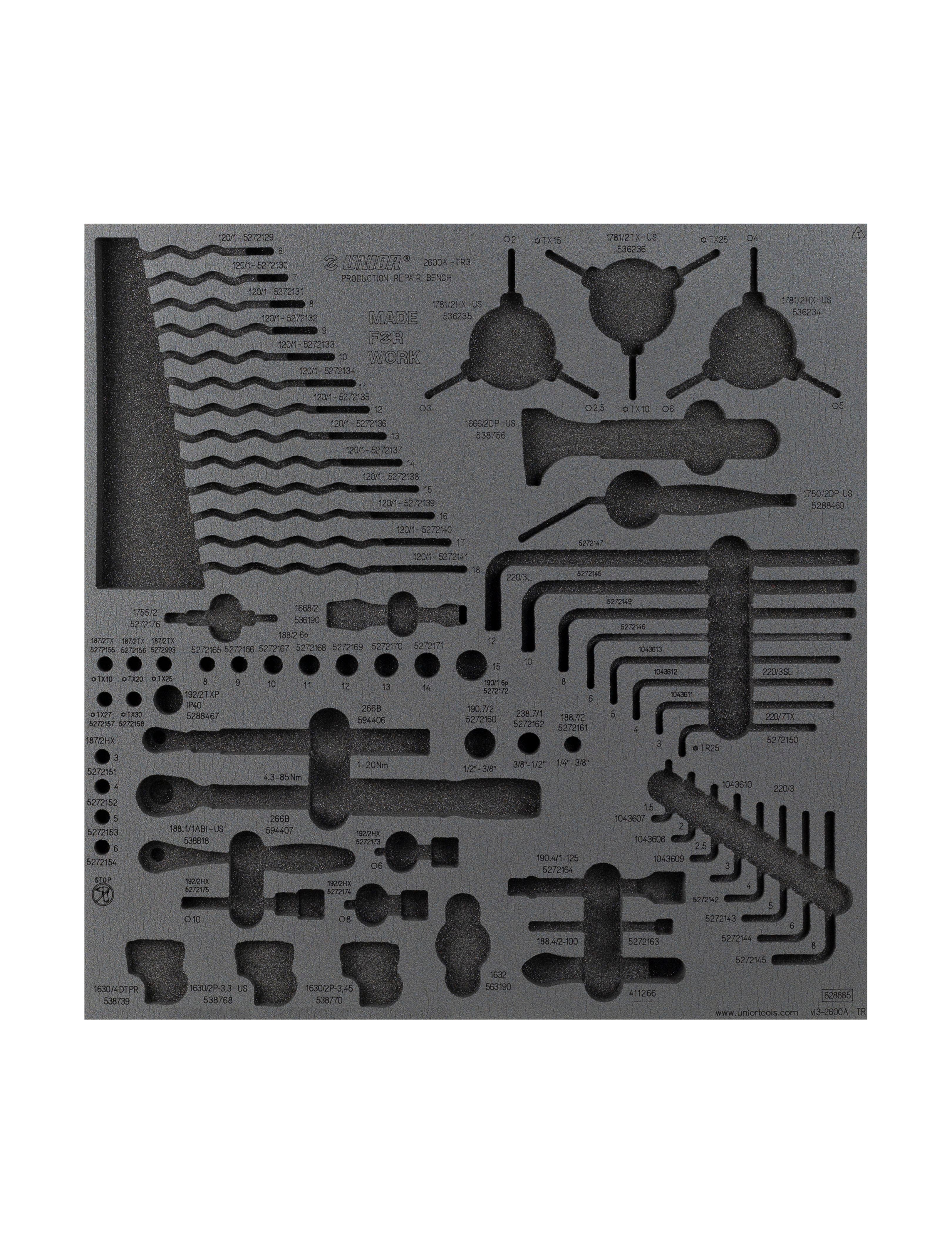Unior Drawer Foam Insert Production 3 Tool Main image