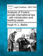 Analysis of Foote's Private International Law: With Introduction and Leading Cases. - Paperback