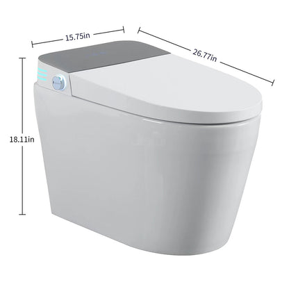 Tankless Smart Toilet With Bidet Built In, One-piece Bidet Toilet Seat, Auto ...