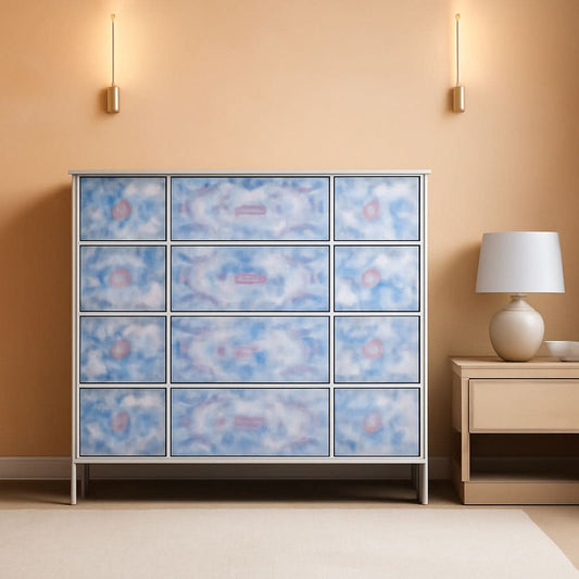 Kids Dresser With 12 Drawers White Finish For Nursery