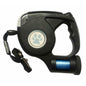 4.5M LED Flashlight Extendable Retractable Pet Dog Leash Lead with Garbage Bag