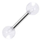 16G 1/4 Acrylic Clear Tragus Cartilage Barbell