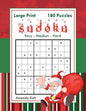 Large Print Sudoku - Christmas Edition - 180 Easy to Hard Puzzles: Large Print Sudoku Book for Adults - Book 1 - Paperback
