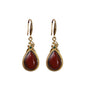 S925 Silver Gold Plated Jewelry Water Drop Blood Pearl Drop