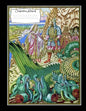 Dragon Composition Notebook: 8.5 x 11 Vintage fantasy art cover composition notebook / Journal 150 lined college ruled pages, dragon medieval softc - Paperback