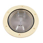 Beckson 4" Clear Center Screw-Out Deck Plate - Beige